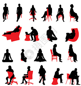 坐在轮椅上的人冒充沙发人士插图冥想商务女性男人商业笔记本图片