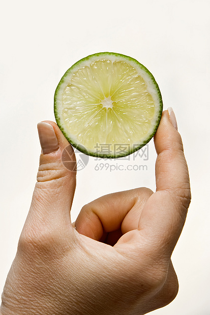 石灰wedge女孩食物水果绿色女士白色拇指礼物手指女性图片