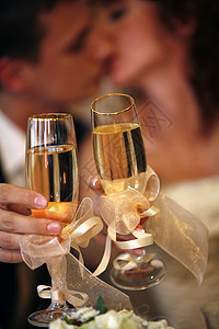 香槟杯婚礼珠子玻璃婚姻纪念日生活奢华白色周年图片