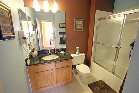 洗手间合金建筑学房子镜子奢华毛巾房间浴缸图片