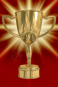 赢家的金杯 三维图像杯子光束仪式报酬庆典胜利射线成就讲台竞赛图片