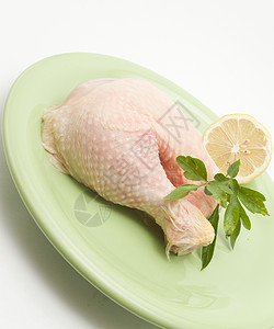 鸡脚菜肴柠檬白色皮革草药食物动物盘子烹饪家禽图片