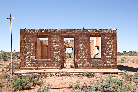 沙漠中古老的废墟房子古董历史性建筑历史图片