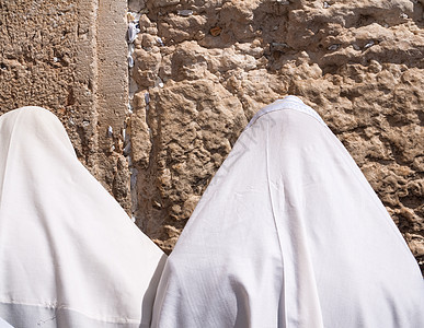 犹太教徒在西墙耶路撒冷祷告图片
