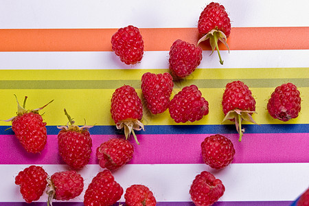 树莓草莓红色生态饮食宏观覆盆子甜点水果种植营养食物图片