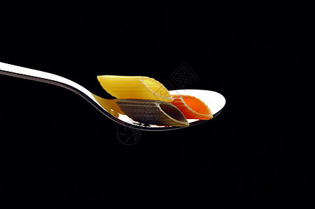 勺子上意大利面刀具首席烹饪营养面条餐巾盘子陶瓷食品菜单图片