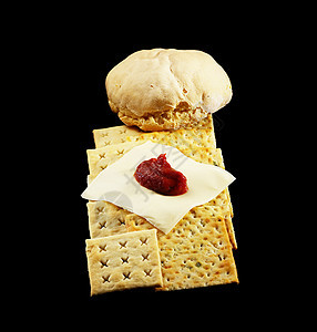 面包和奶酪生活面包师午餐黑色红色白色小吃纤维脆皮营养图片
