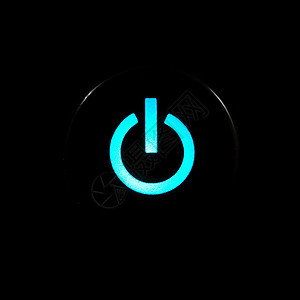 电源按钮按钮黑色控制技术电脑蓝色圆形钥匙辉光力量宏观图片