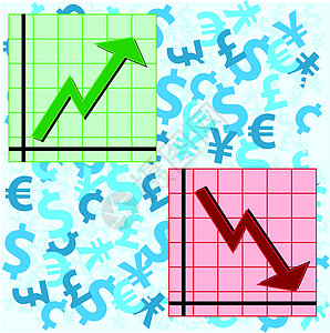 上下市场红色利润繁荣世界库存商品经济金融首都图片