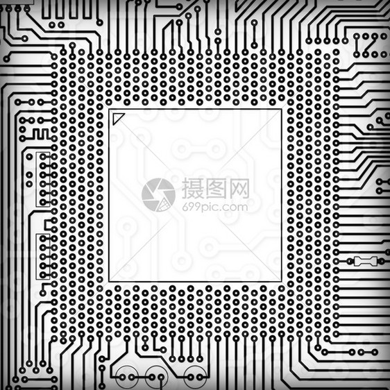 电路板平方框架处理器电路接线字节技术母亲正方形原理图边界主板图片