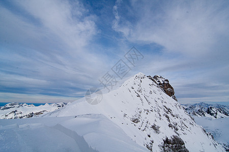 提特利斯山日落天空高山风景世界卓越顶峰环境地平线全景山脉图片