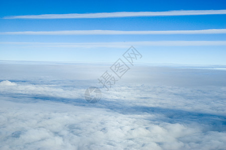 美丽的天空风景航班地平线飞机天线景观蓝色白色飞行图片