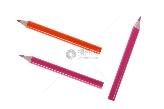 用于绘图的铅笔闲暇活动蜡笔粉色教育木头工艺设计师红色画家图片