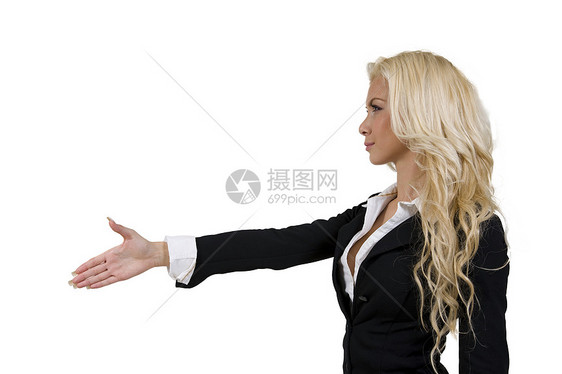 女性祝好运裙子工作室交易拇指冒充照片经理客户职业老板图片