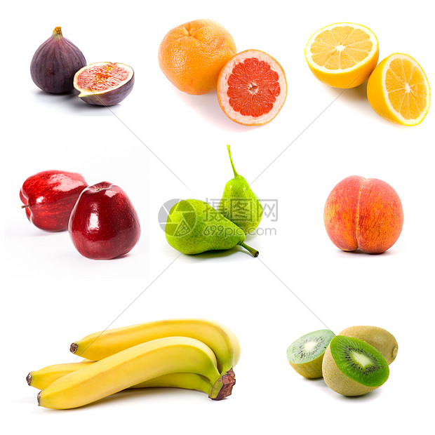 新鲜水果柠檬食物早餐收藏浆果奇异果石榴小吃花园柚子图片