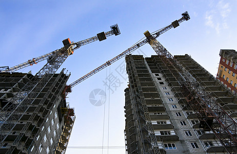 建筑项目建造房地产结构天空风光摩天大楼钢筋视图建筑学蓝天图片