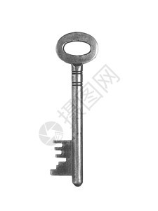 孤立的旧密钥黄铜白色锁匠入口安全钥匙金属图片