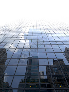天空刮雪机天空反射摩天大楼技术商业镜子玻璃城市蓝色建筑学图片