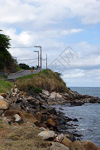 通往海滩的危险和通向风路图片