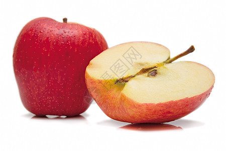 红苹果 2水果红色圆形食物甜点白色图片