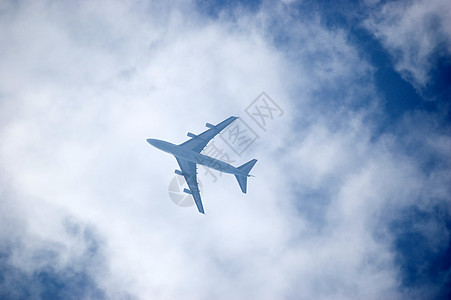 天空中的飞机乘客景观航班白色空气空降航空公司蓝色旅行图片