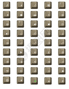 在带有字母 数字和符号的键盘中键盘中的计算机键按钮问题小路编辑剪裁技术电脑互联网枝条图片