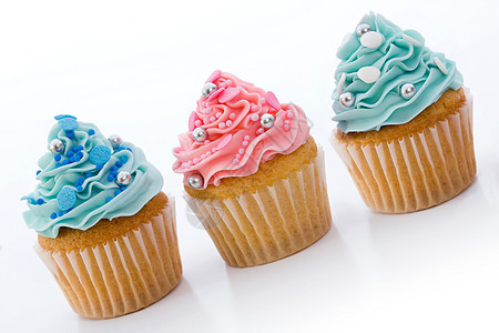 纸蛋糕蓝色食物烘烤派对对角线倾斜白色对象家庭粉色图片