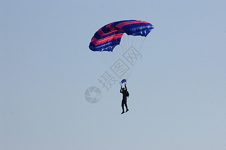 空军010跳伞员溜槽运动蓝色丝绸跳伞潜水防腐剂天空天篷图片