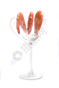 虾鸡尾酒玻璃餐厅食物白色静物甲壳海鲜烹饪贝类动物图片