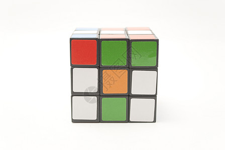 多色 Cube A 谜题思考橡皮船运插图立方体邮票背景图片