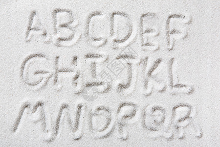 沙字母表收藏海滩写作打字稿电子打印语言教育字体图片