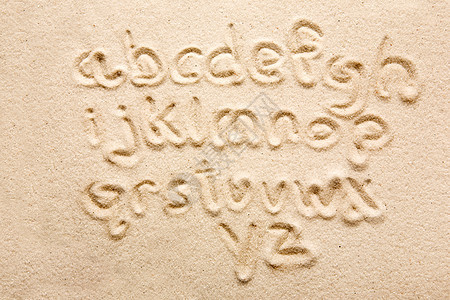 沙字母表语言收藏打印教育打字稿写作字体海滩电子图片