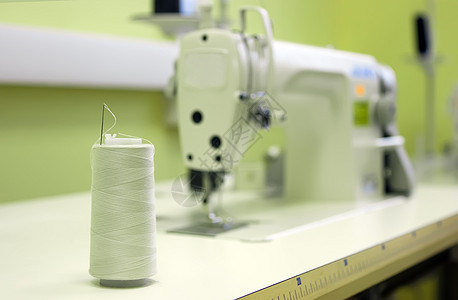 缝织机窗帘制造业细绳拇指下摆设计师工厂裁缝统治者工具缝纫高清图片素材