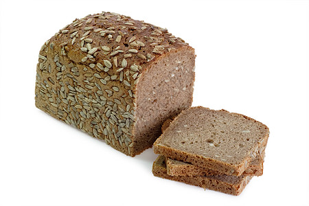 切片面包褐色谷物食物种子杂粮营养背景图片