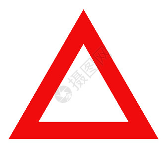 警告红色三角形符号背景图片