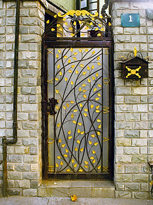 旧门框架棕色金属历史入口建筑建筑学楼梯木头城市图片