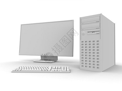 桌面PC 设置薄膜白色硬件晶体管工作站宽屏光盘监视器驾驶钥匙图片