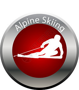 冬季游戏高山滑雪世界锦标赛比赛国际活动按钮竞赛运动插图图片