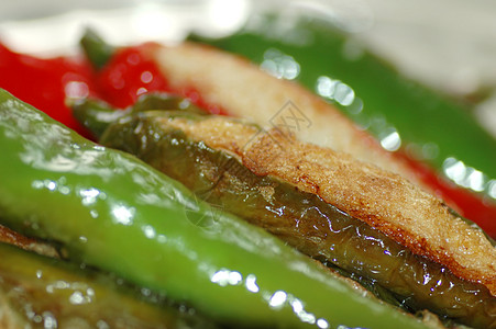 填充的 Chilli食物美食头府绿色美味客家人油炸红色图片