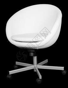 皮革现代白色办公椅图片