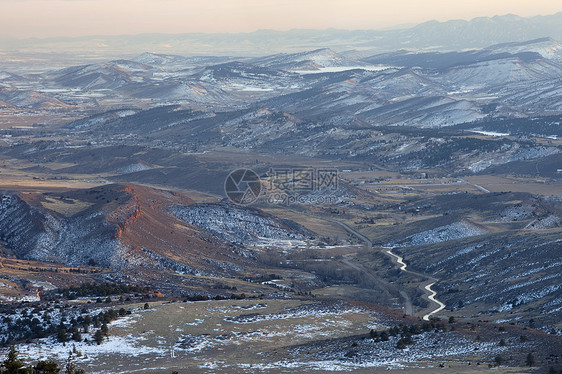 科罗拉多洛基山脉冬季景色图片