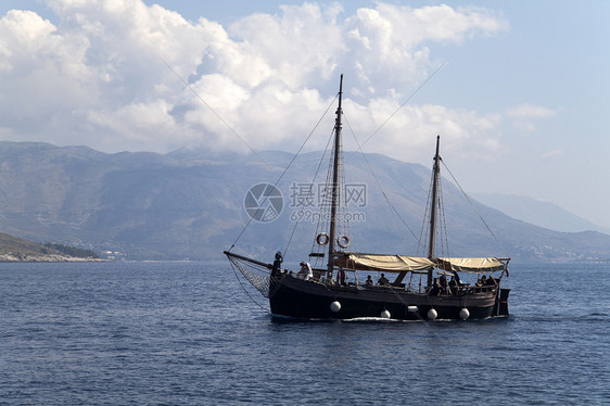 小船航海帆船海盗海洋旅行木头导航风帆航程海军图片