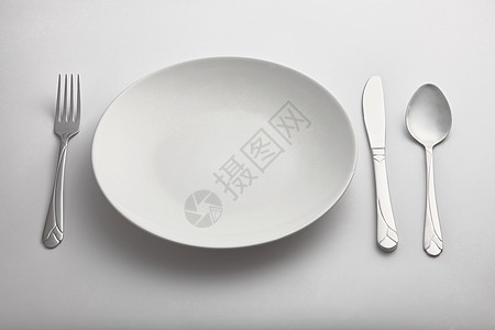 空厨房餐盘刀具食物水平不锈钢文化餐厅餐具勺子用具盘子图片