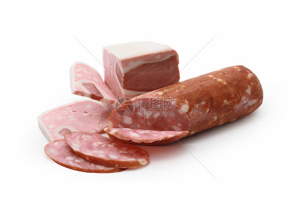 香肠横截面猪肉食物小吃火腿烹饪图片