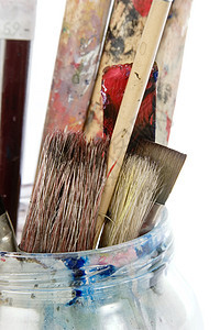 油漆笔刷画家自由工具面具小路艺术家艺术学校白色纤维图片
