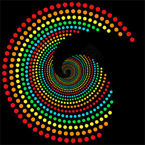 彩虹点螺旋 2插图设计圆形橙子旋转公司曲线元素创造力斑点图片