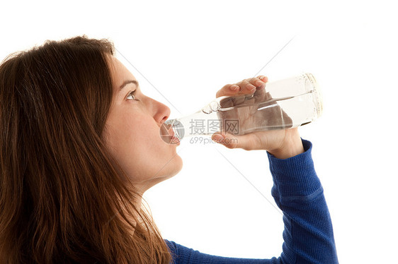 妇女饮用水瓶子成人玻璃补水女性液体饮料图片