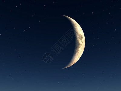 夜间月亮陨石卫星气氛白色月夜天空星星月光景观图片