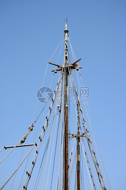 古董帆和绳索图片