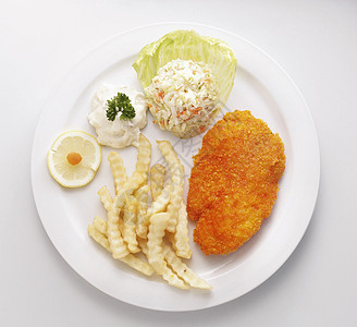 鱼和薯片白色鱼片黄色鞑靼食物课程筹码油炸土豆海鲜图片